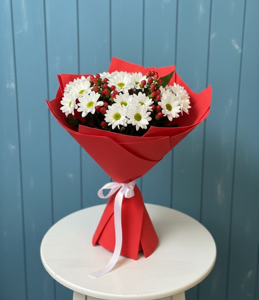 Букет цветов из: Хризантемы в Ольгинка