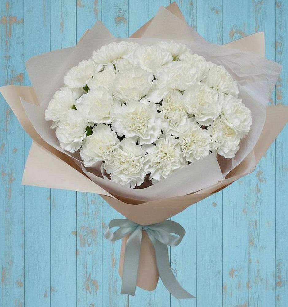 Букет цветов из: Гвоздики в Ольгинка