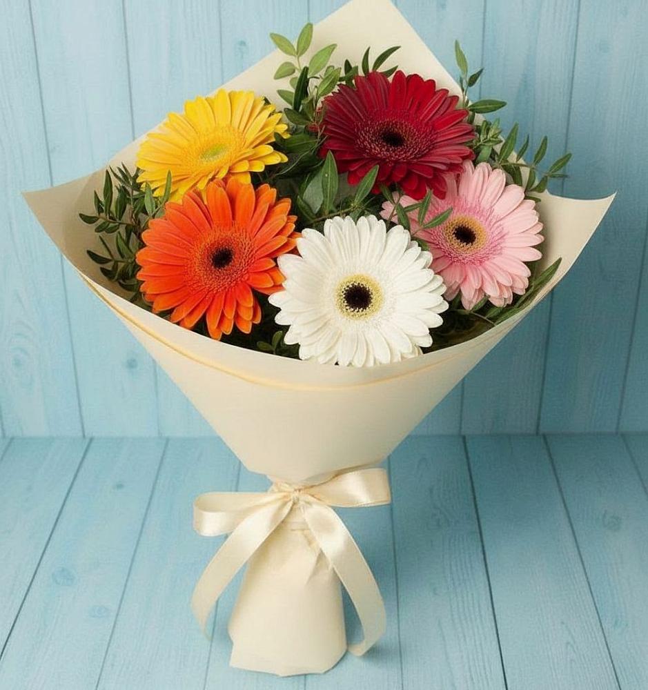 Букет цветов из: Герберы в Ольгинка