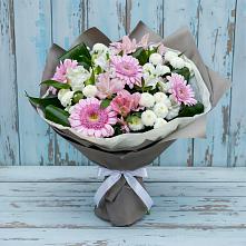 Букет цветов из:  Герберы, Альстромерии и Хризантемы #REPLACE_PRED# Ольгинка