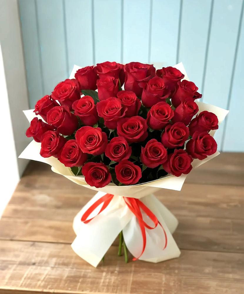 Букет 29 Красных роз в Ольгинка