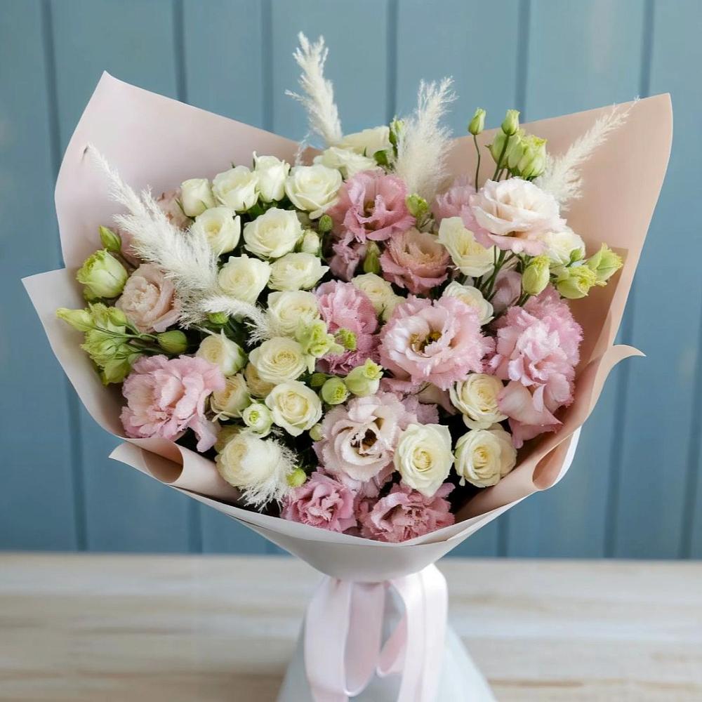 Букет цветов из: Альстромерии и Розы в Ольгинка