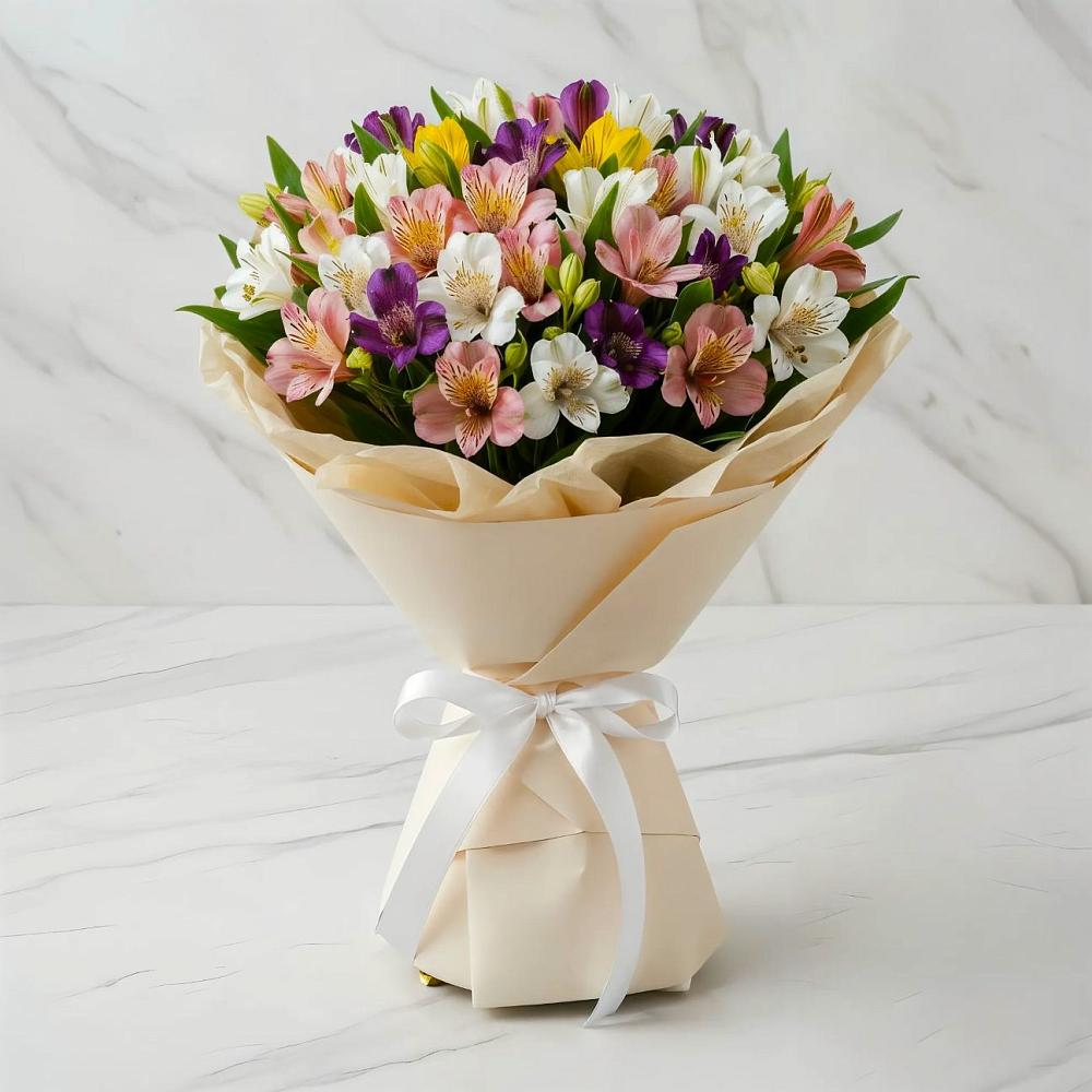 Букет цветов из: Альстромерии в Ольгинка