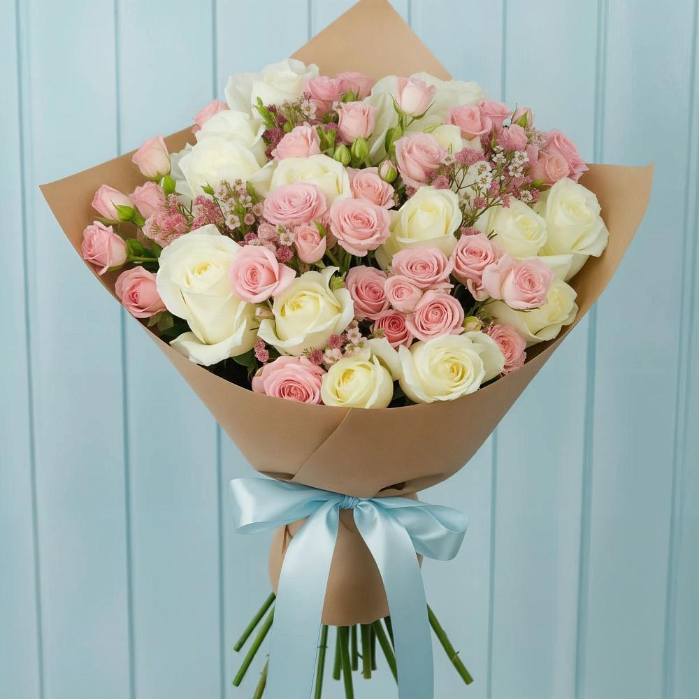 Букет цветов из: Розы в Ольгинка