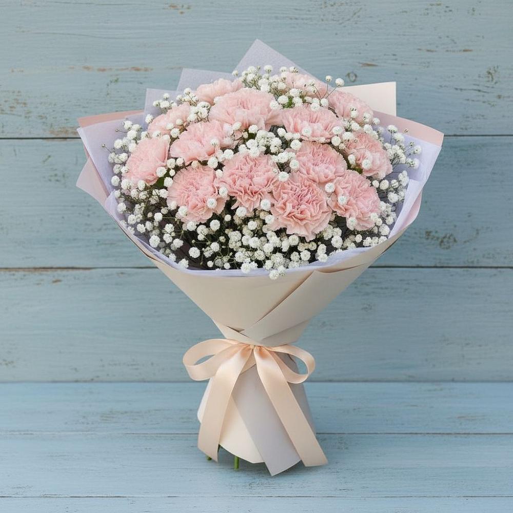 Букет цветов из: Гвоздики в Ольгинка