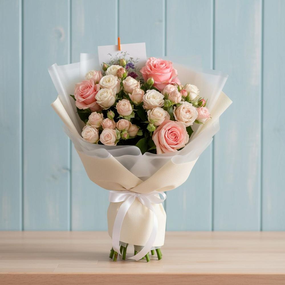 Букет цветов из: Розы в Ольгинка