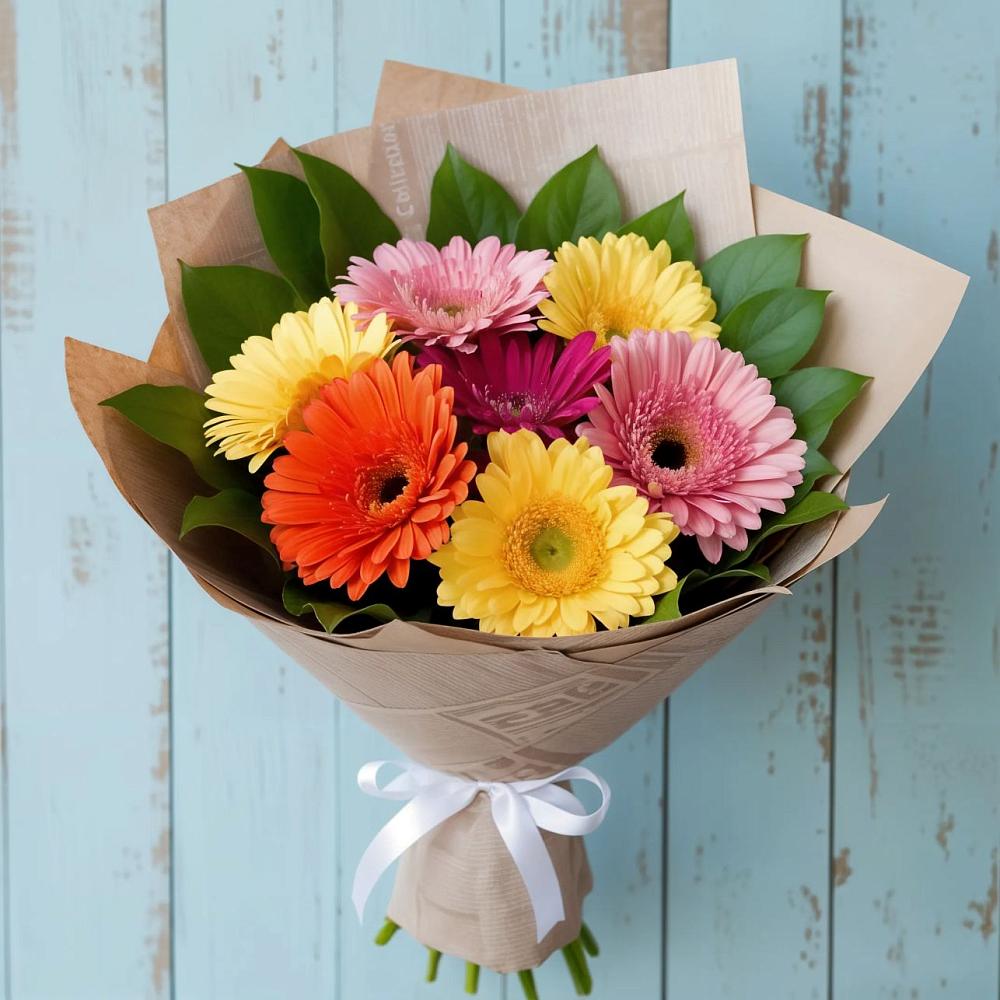 Букет цветов из: Герберы в Ольгинка