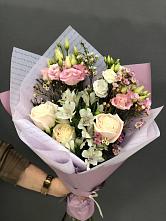 Букет цветов из:  Альстромерии, Розы и Лизиантусы #REPLACE_PRED# Ольгинка