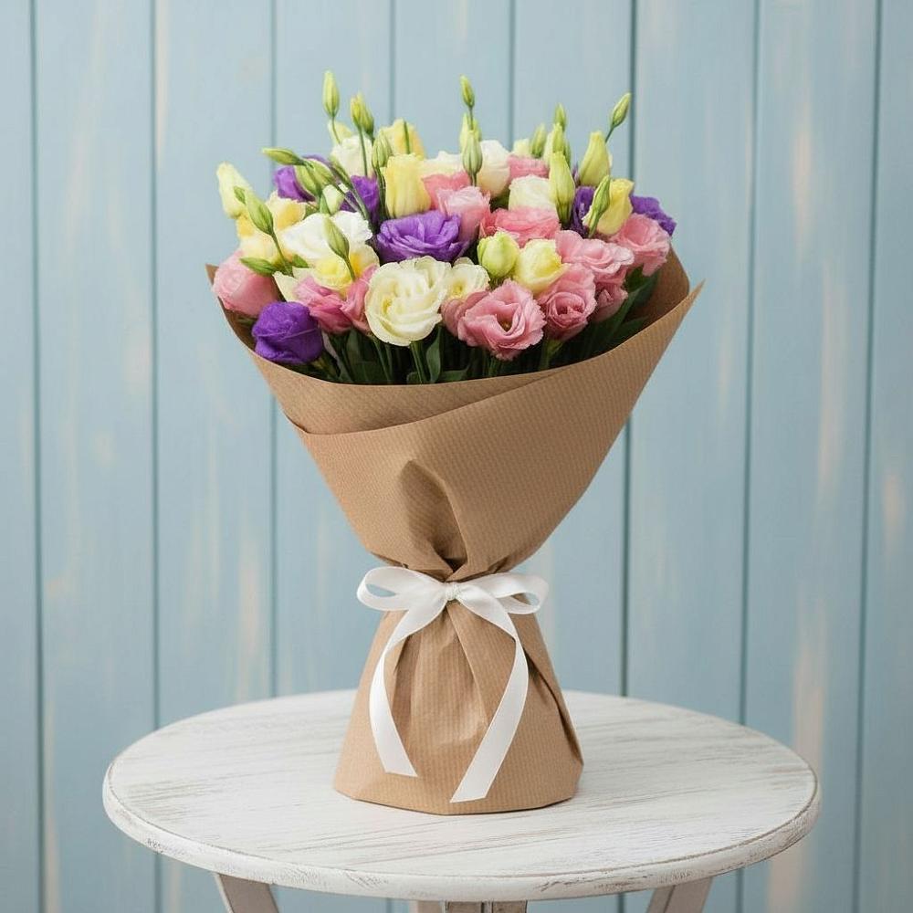 Букет цветов из: Лизиантусы в Ольгинка