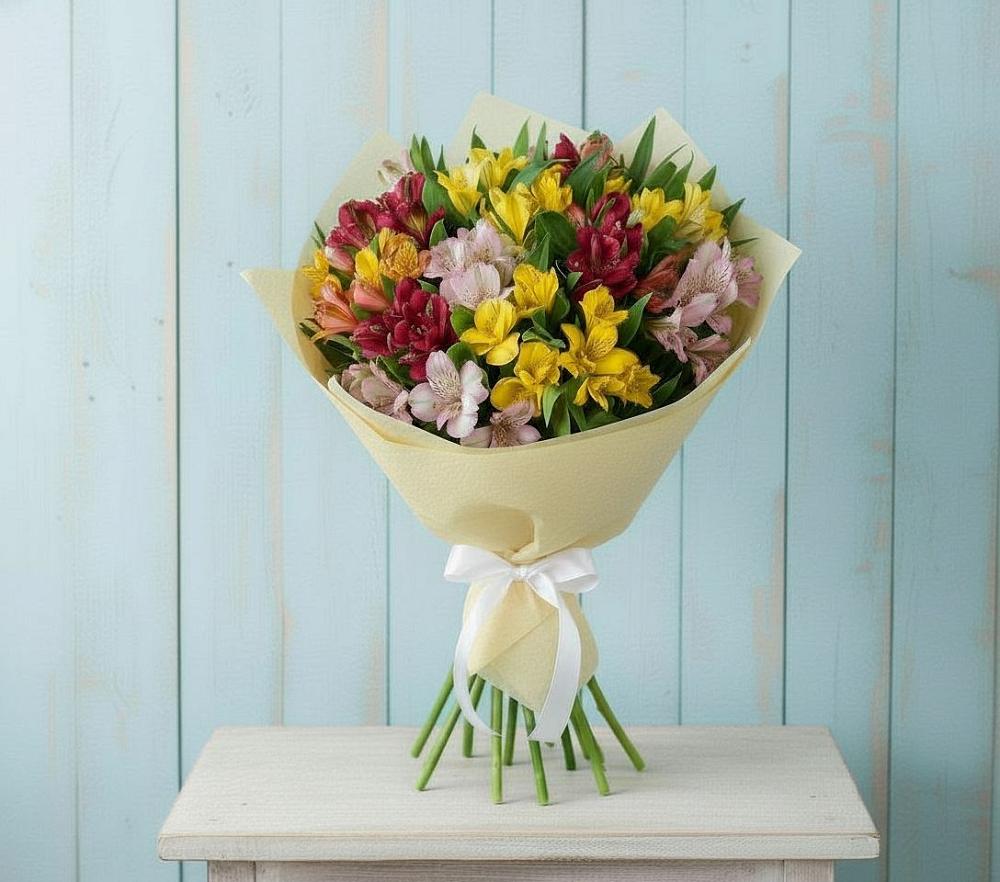 Букет цветов из: Альстромерии в Ольгинка