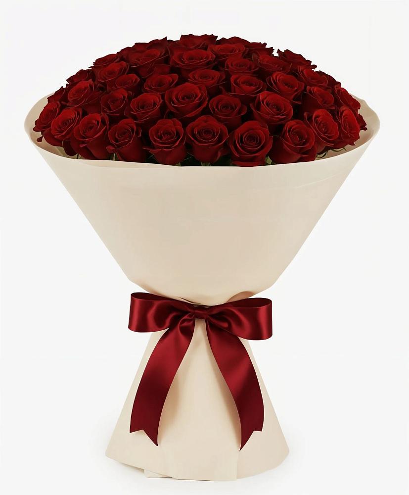 Букет 101 Бордовая роза Блэк Бакарра в Ольгинка