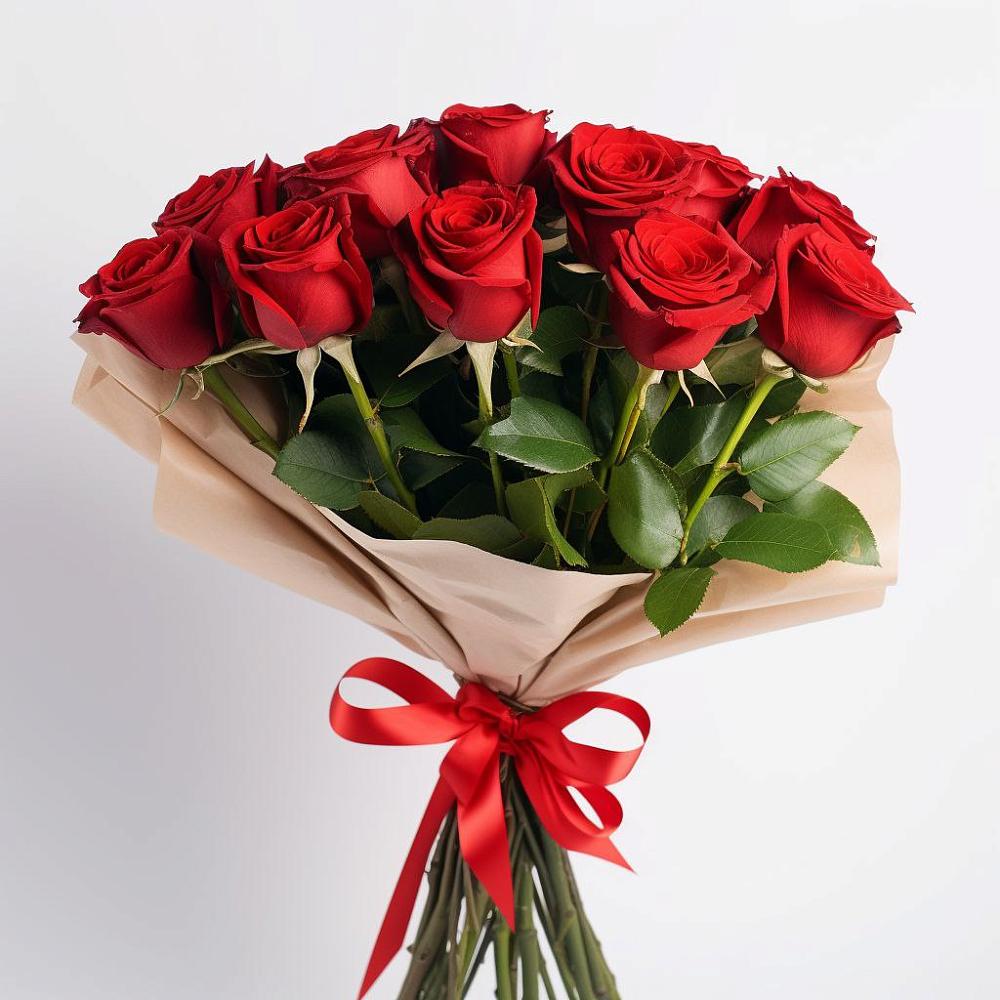 Букет 11 Красных роз Эдлесс Лав в Ольгинка