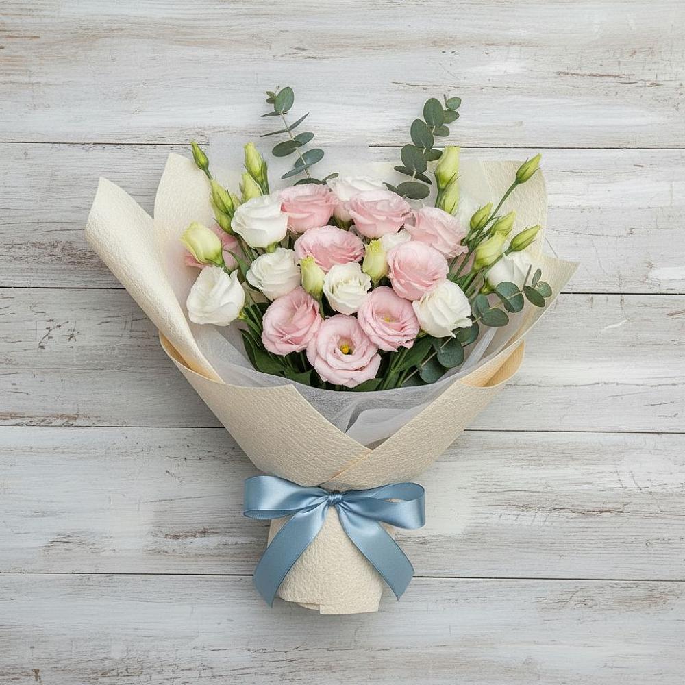 Букет цветов из: Лизиантусы в Ольгинка